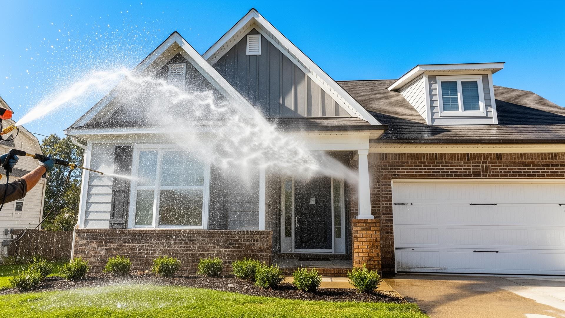 Professional power washing service in Macomb Township, Michigan